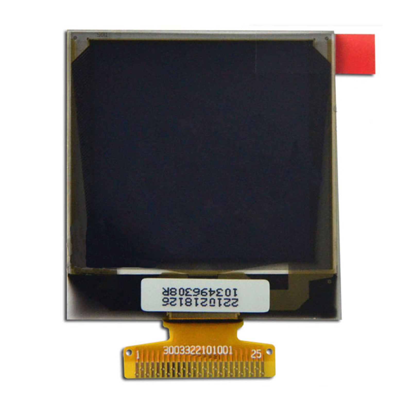 front of 1.5-inch OLED graphic display panel