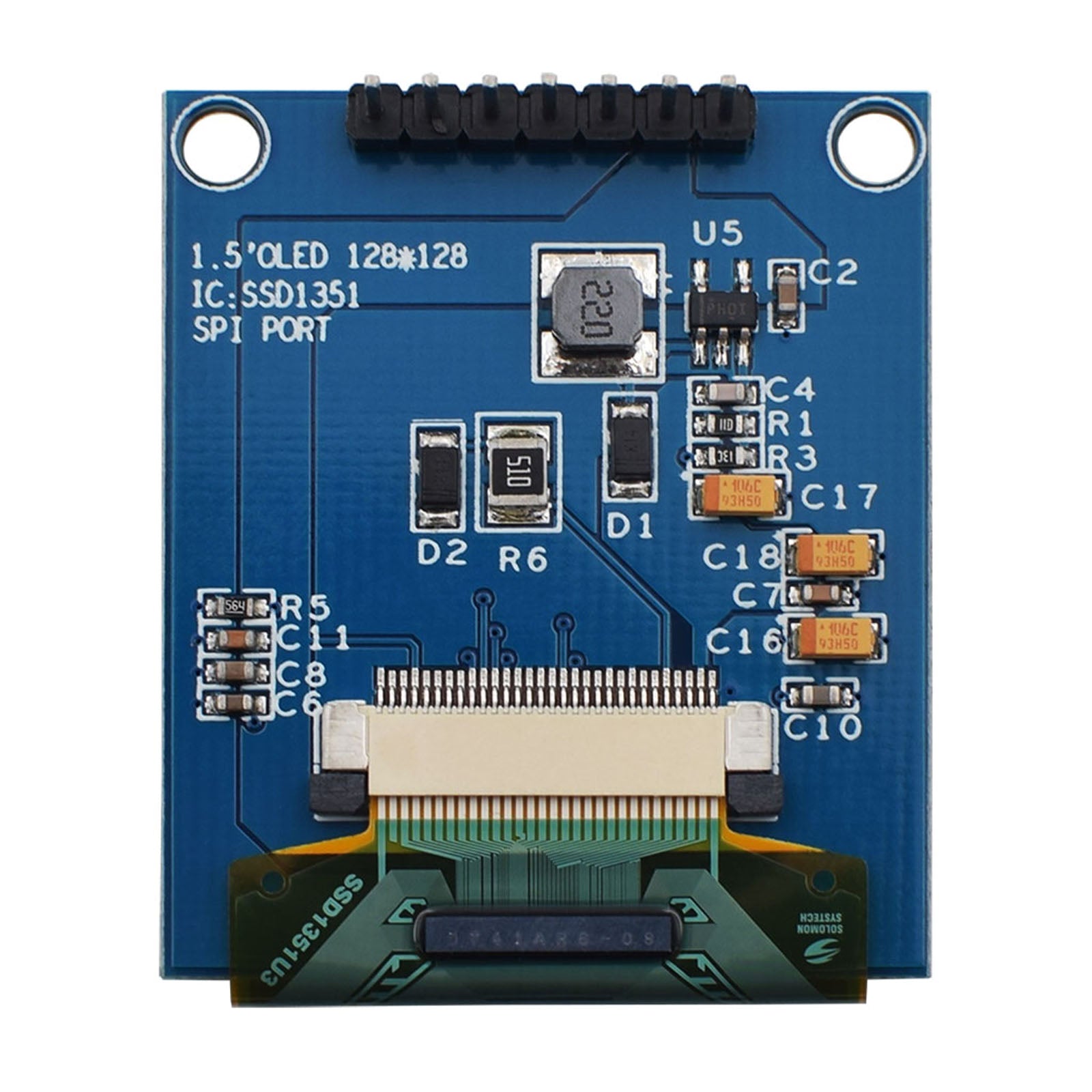 Back of 1.27-inch OLED Graphic Display Module