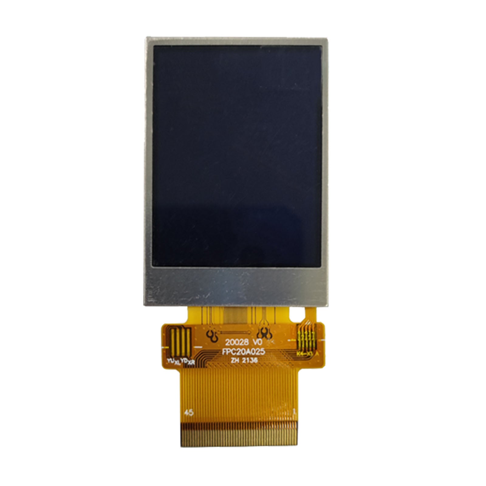 2.0 inch 240x320 TFT transflective display panel with SPI, MCU, and RGB interfaces