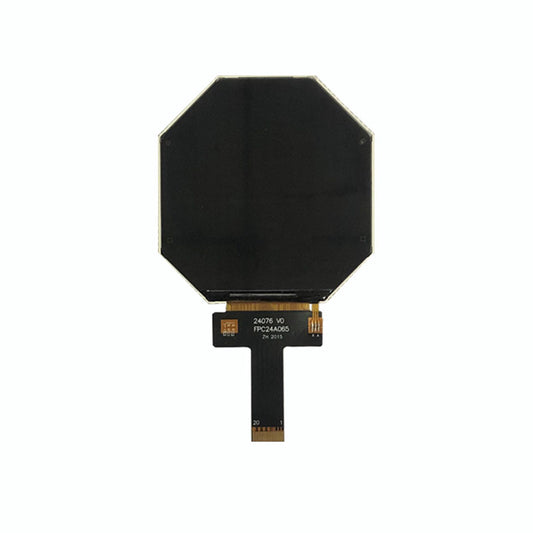 2.4 inch Round IPS High Brightness Display Panel with 480x480 resolution in octagon shape, utilizing MIPI interface