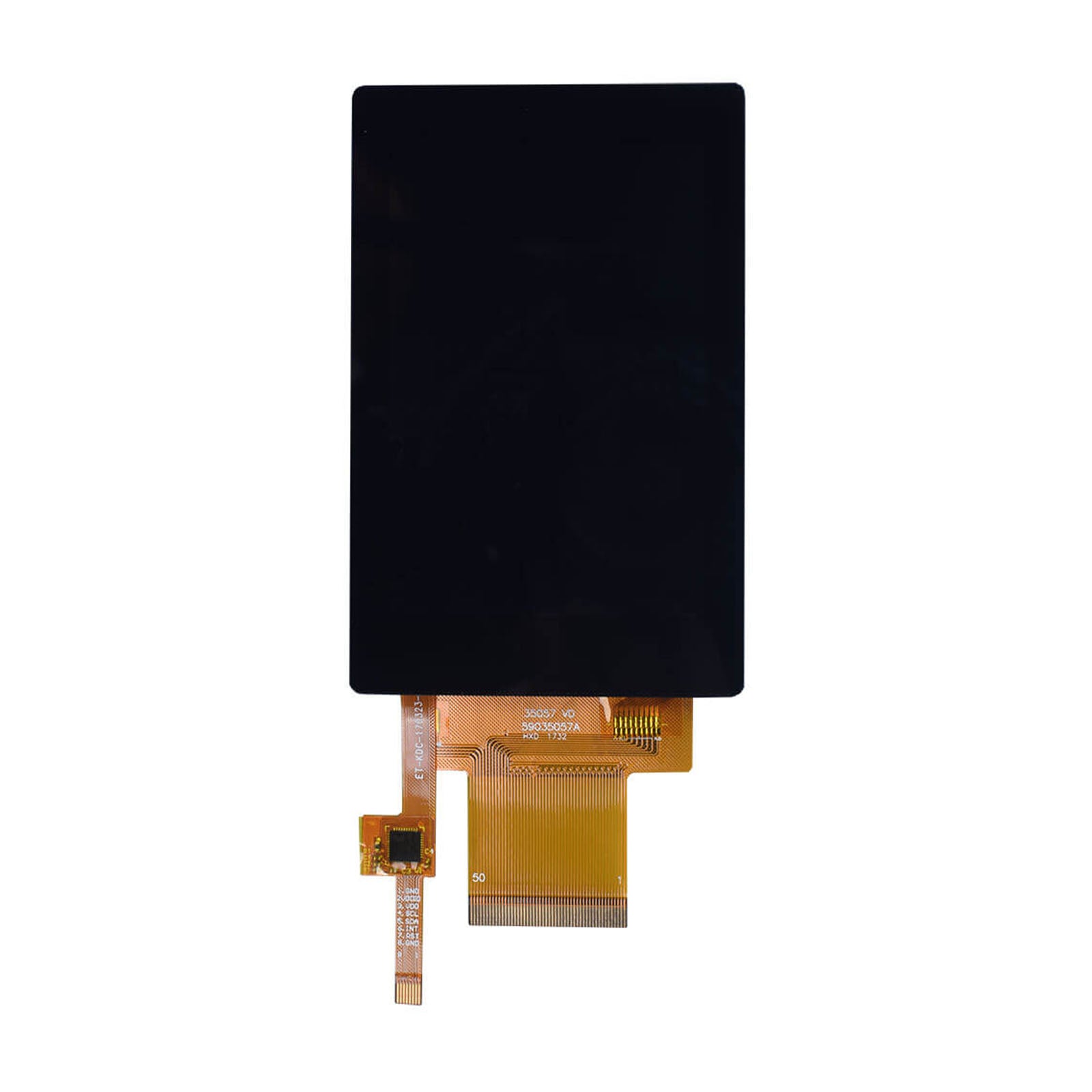 3.5-inch IPS display panel with 320x480 resolution, capacitive touch, supporting SPI, MCU, and RGB interfaces