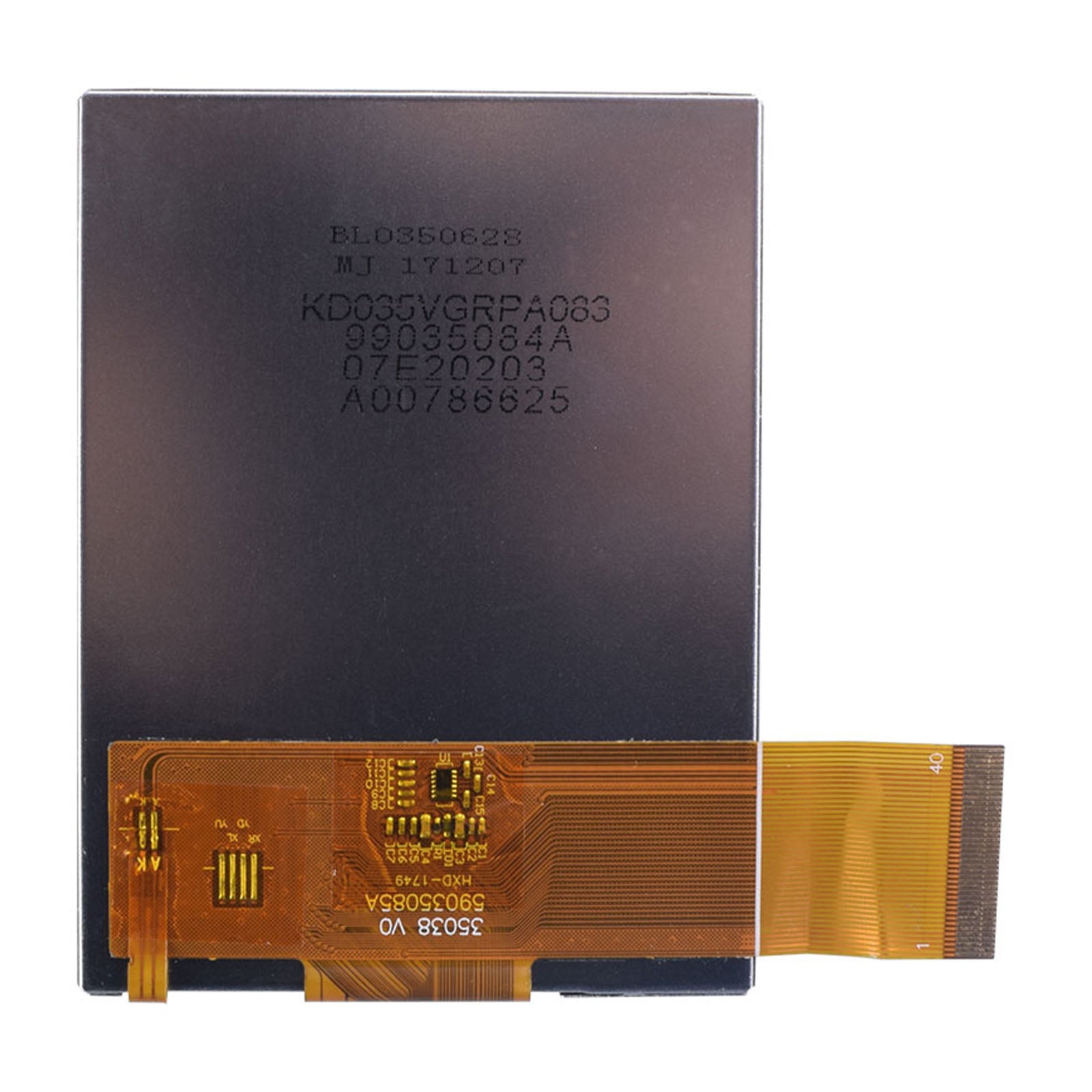 back of 3.5-inch transflective TFT display panel