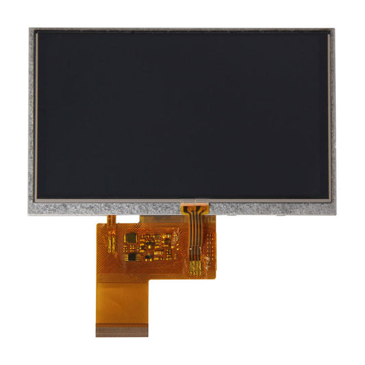 5.0-inch TFT display panel with 800x480 resolution and resistive touch, connected via an RGB interface