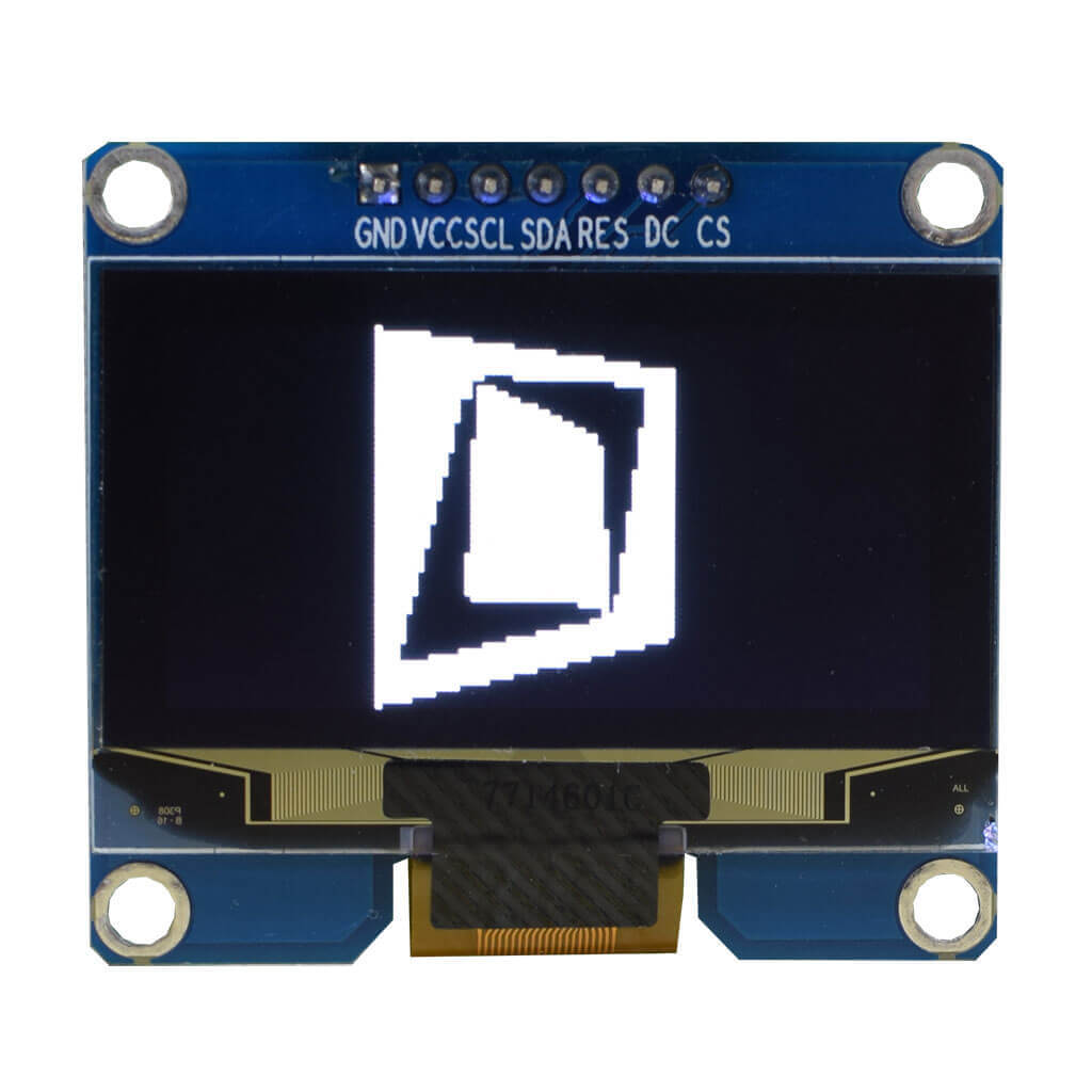 1.54-inch OLED graphic display screen showing the 'DisplayModule' logo